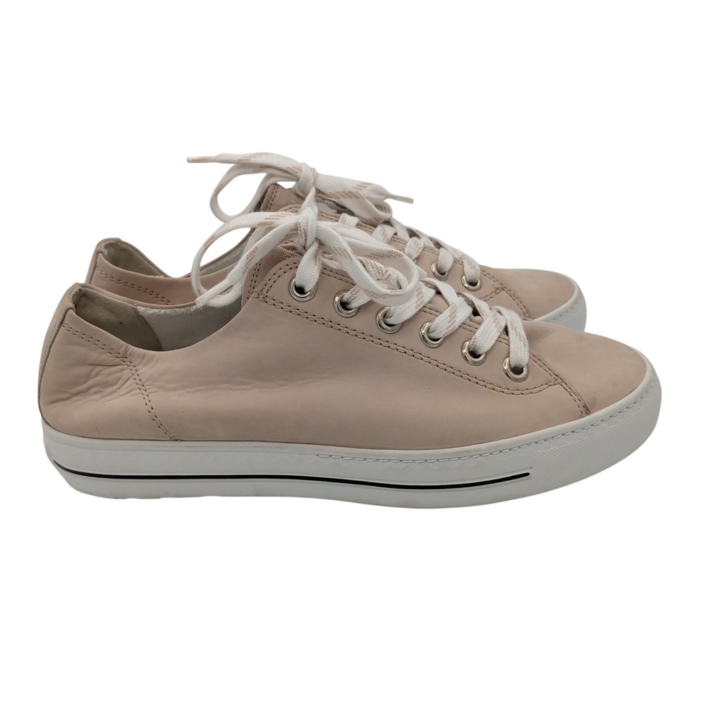 Paul Green Bixby Soft Leather Lace Up Sneakers Rosewood Pink Womens 10.5 UK 8